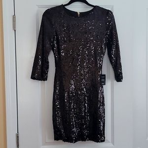 Lulu's Black Sequined Dress